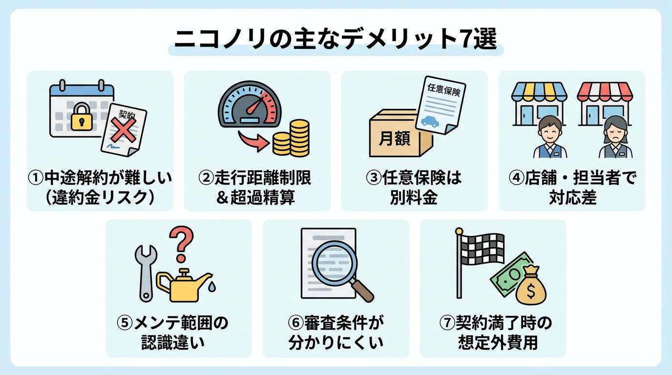 ニコノリの主なデメリット7選